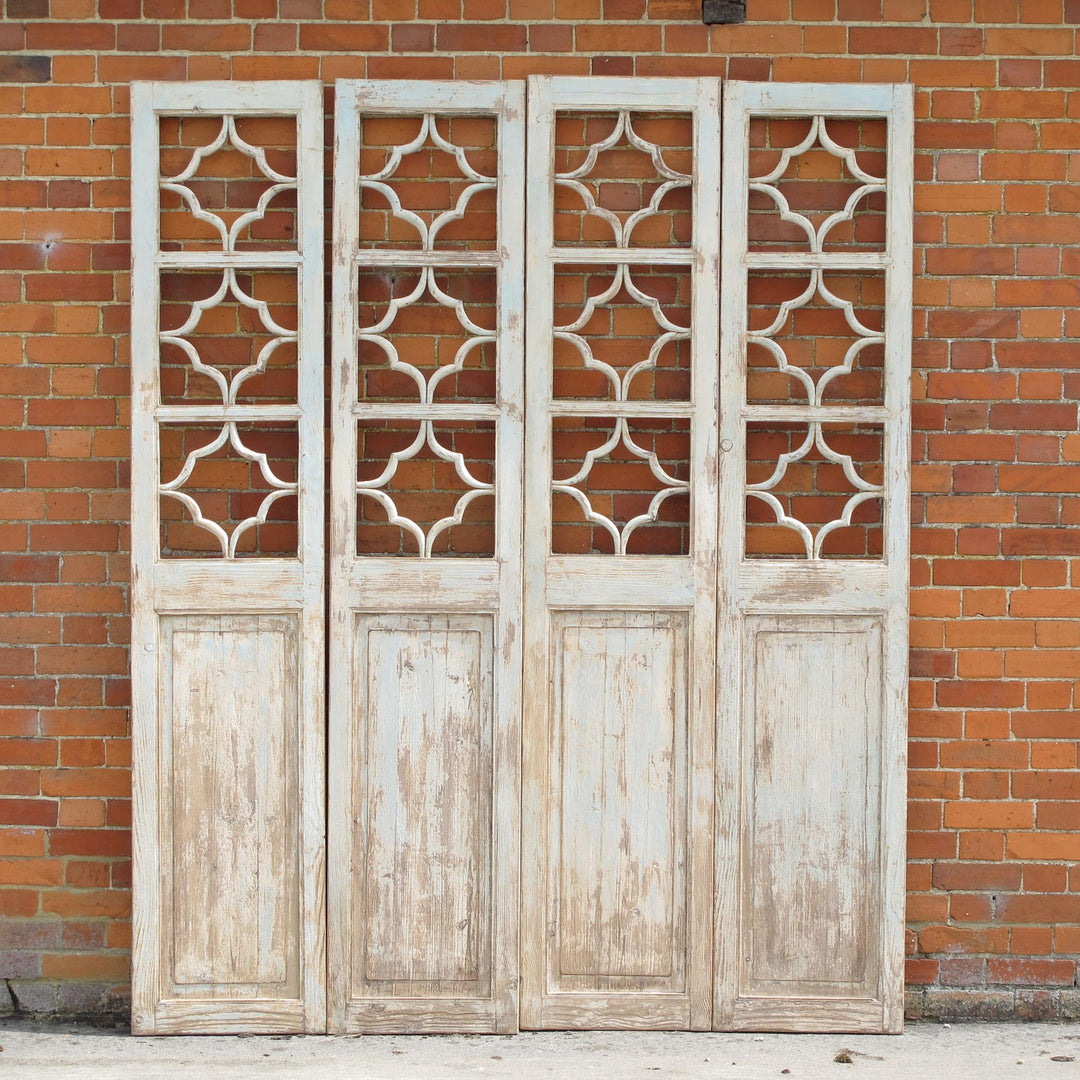 Painted Pine Lattice Window Panel From Shanxi - 100 Yrs Old | Indigo Oriental Antiques