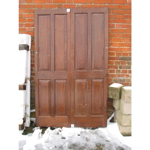Polished Teakwood Doors (pair) - 19thC