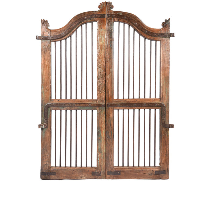 Indian Teak Dog Gates From Gujarat - 19th Century | Indigo Oriental Antiques