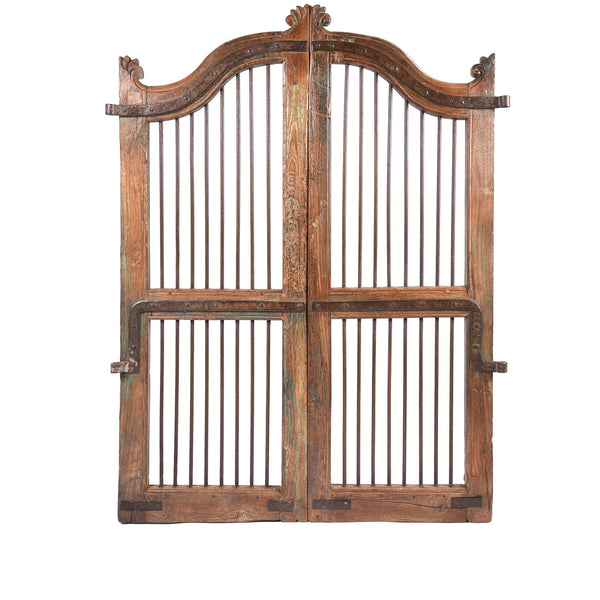 Teak Dog Gates From Gujarat - 19thC