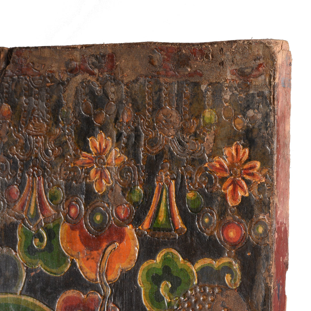 Tibetan Dragon Door panel With Original Paint | Indigo Antiques