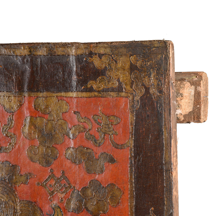 Tibetan Dragon Door panel With Original Paint | Indigo Antiques