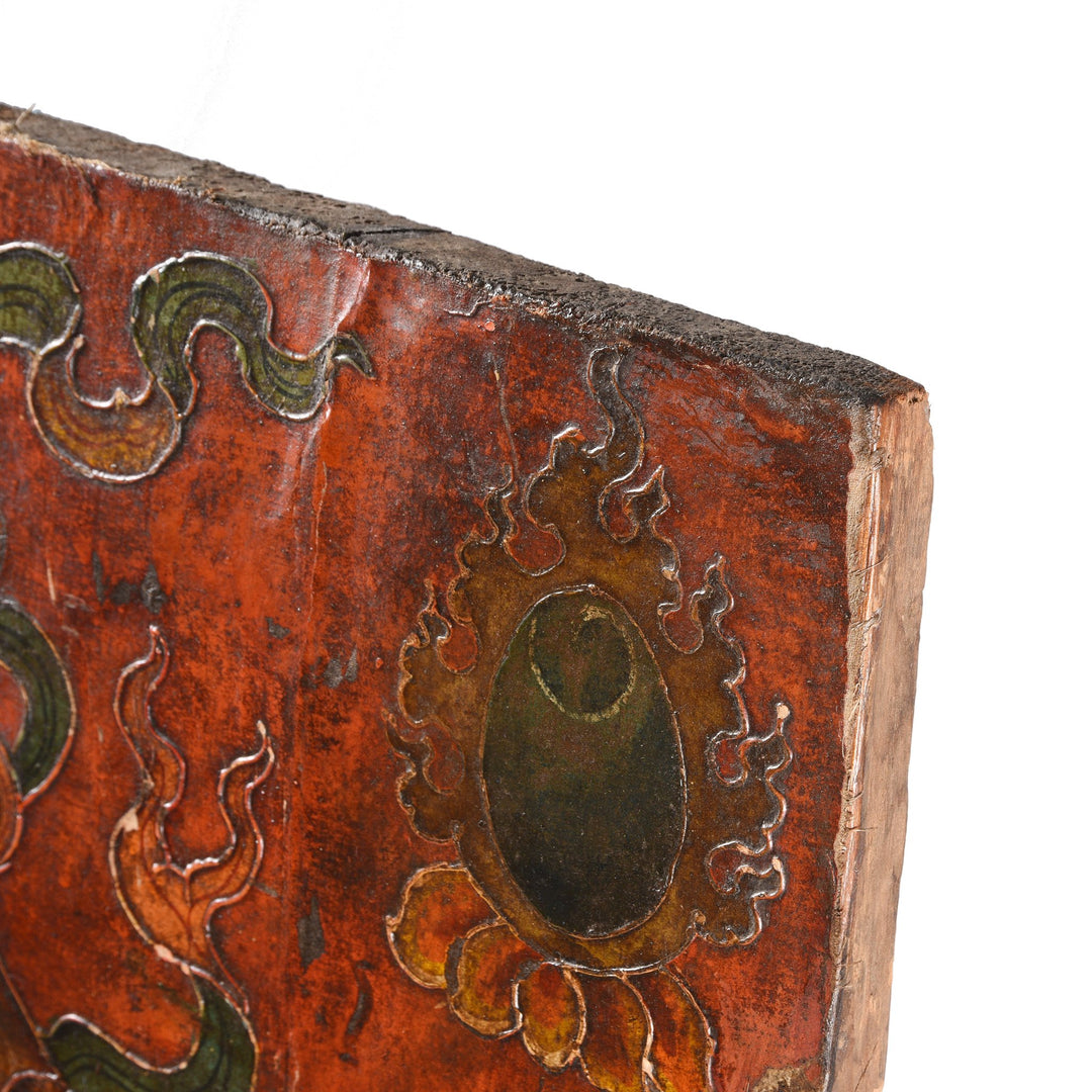 Tibetan Dragon Door panel With Original Paint | Indigo Antiques