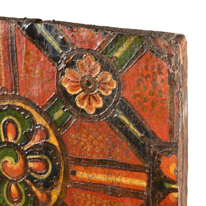 Tibetan Painted Door - 75- 100Yrs Old | Indigo Antiques