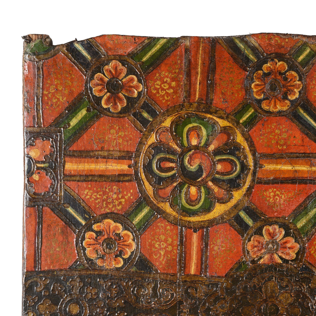 Tibetan Painted Door - 75- 100Yrs Old | Indigo Antiques