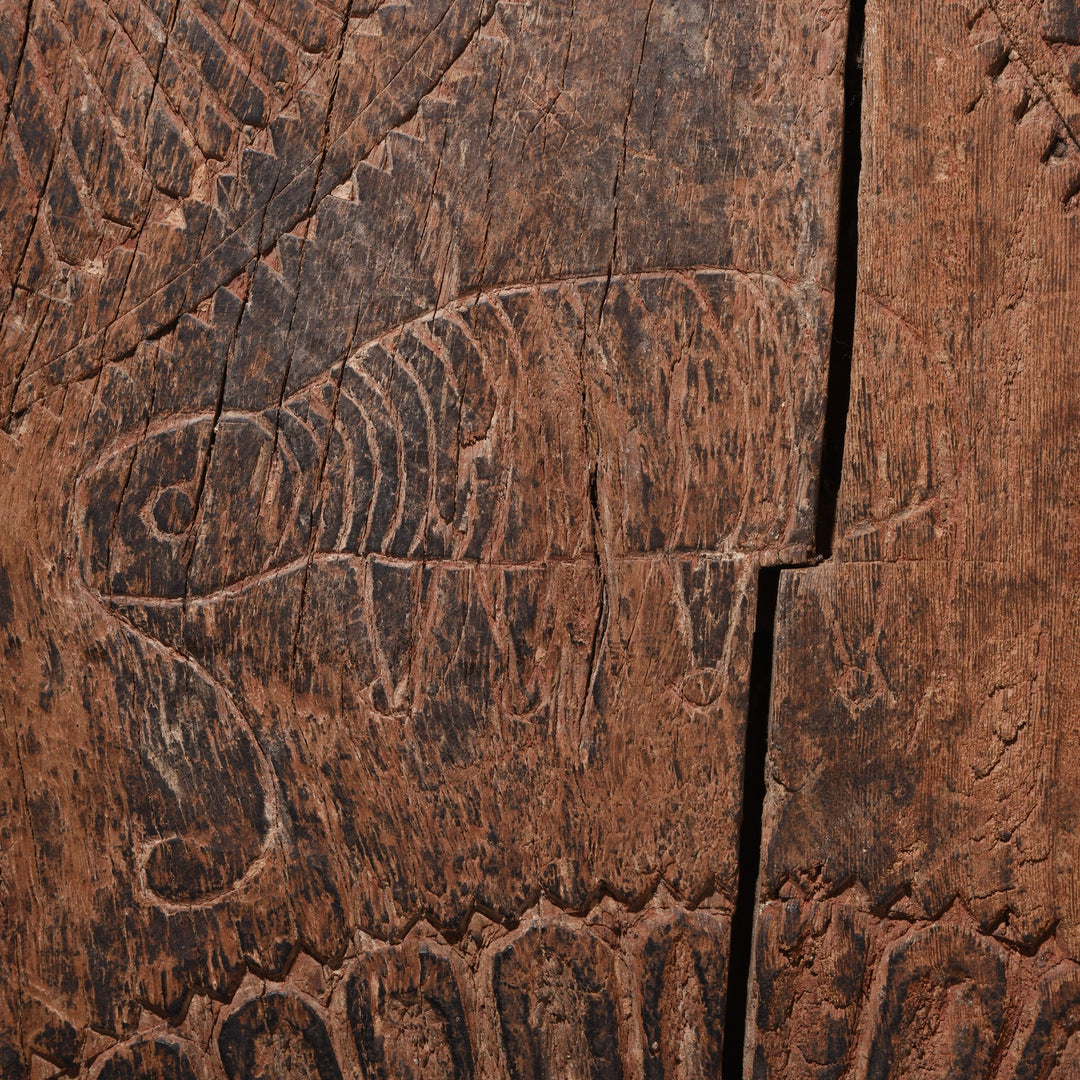 Elephant Detail from a Wall Art Tribal Window Shutter From Orissa - 19thC | Indigo Oriental Antiques