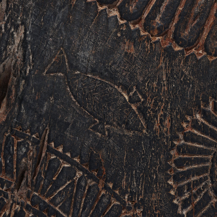 Fish carving detail from a Wall Art Tribal Window Shutter From Orissa - 19thC | Indigo Oriental Antiques