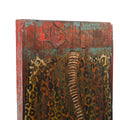 Vintage Painted Indian Leopard Panel