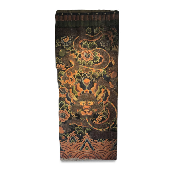 Vintage Tibetan Door With Dragon Painting - Ca 1930 Vintage Tibetan Door With Dragon Painting - Ca 1930