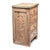 Indian Wooden Bedside Cabinet Made From Reclaimed Carved Teak | Indigo Antiques