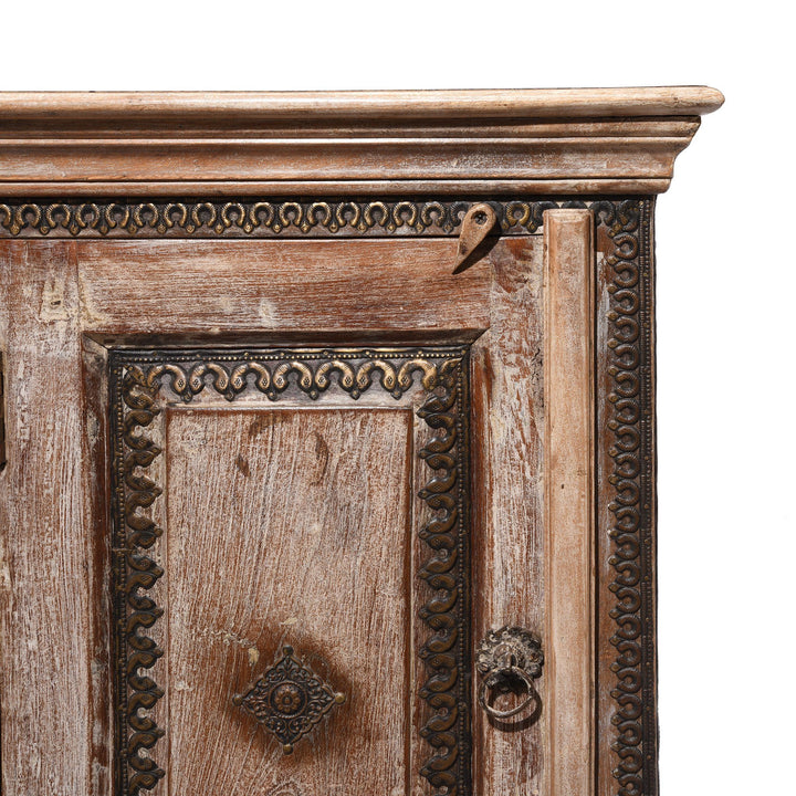 Indian Teak Bedside Cabinet Made From Reclaimed Teak | Indigo Antiques