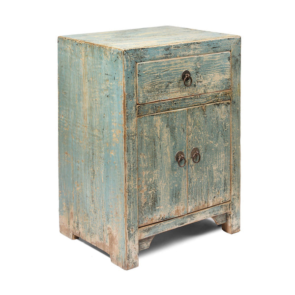 Blue Painted Bedside Cabinet With Drawer