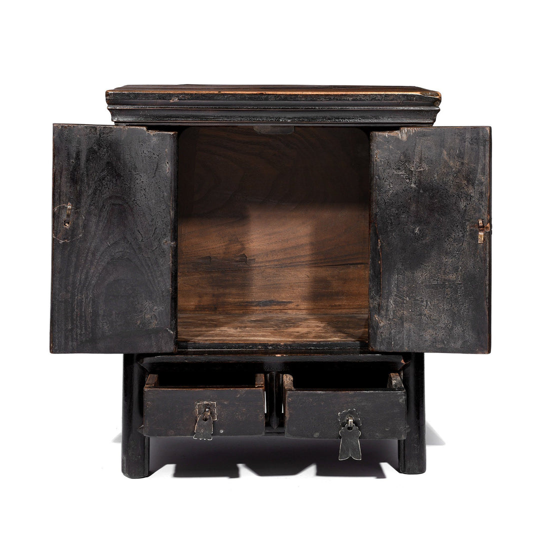 Open View Of Persimmon Side Cabinet From Shanxi - 19thC | Indigo Antiques