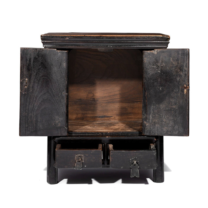 Open View Of Persimmon Side Cabinet From Shanxi - 19thC | Indigo Antiques