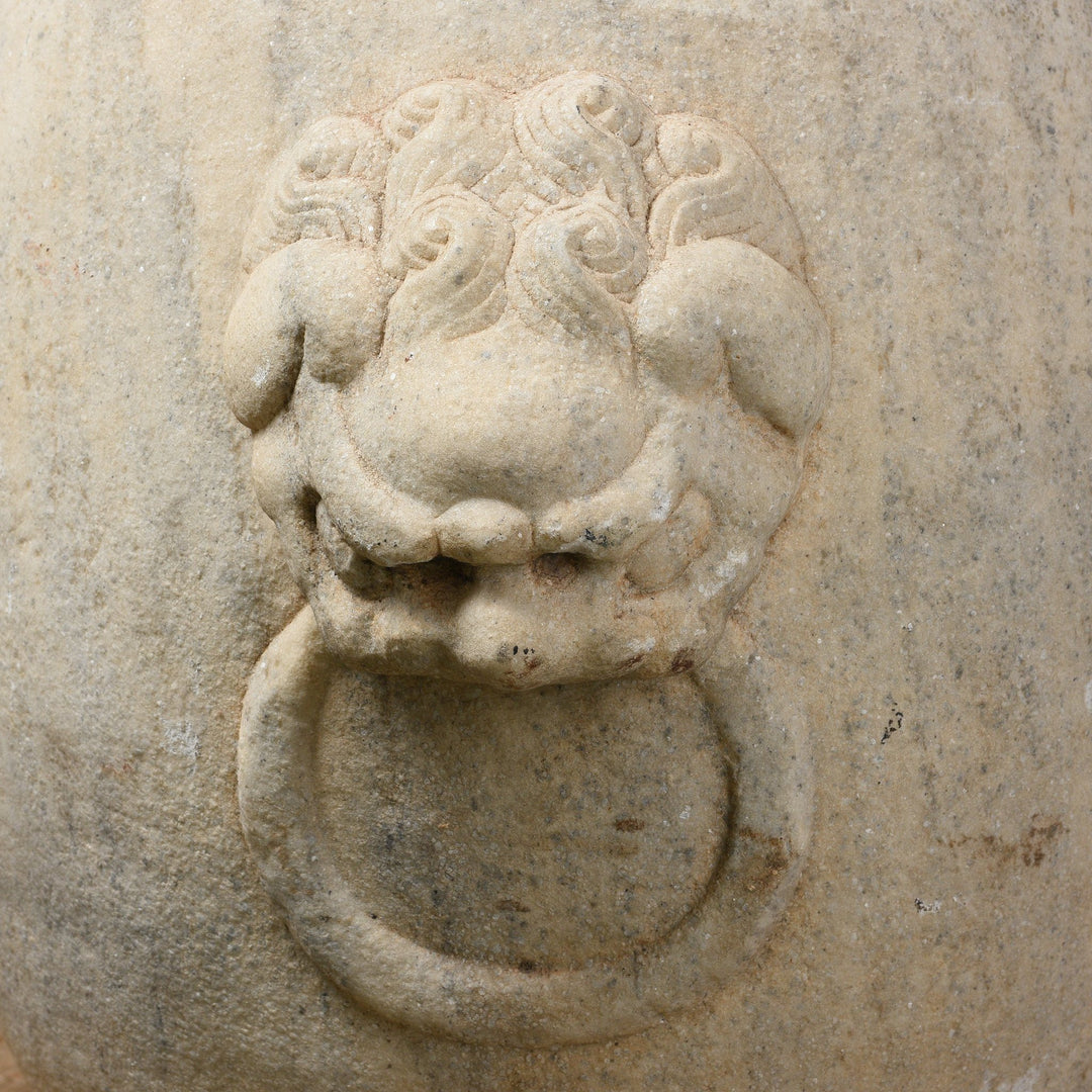 Carving Detail Of Marble Ming Style Chinese Drum Stools | Indigo Antiques