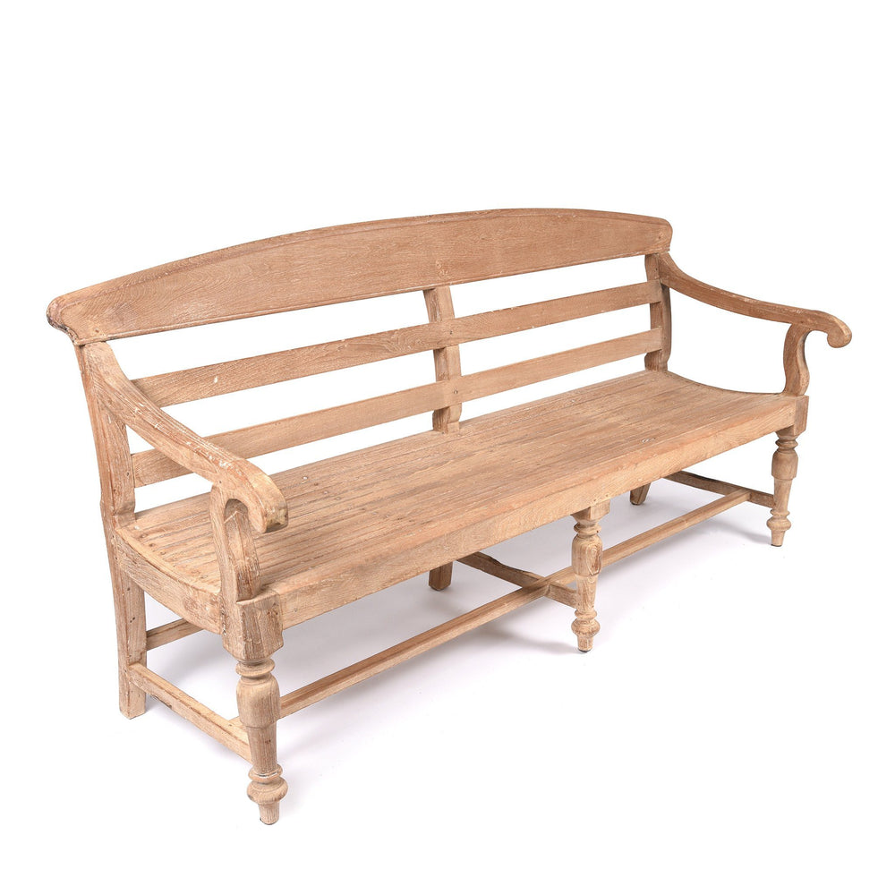 Regency Anglo Indian Teak Bench - Ca 1900 | Indigo Antiques