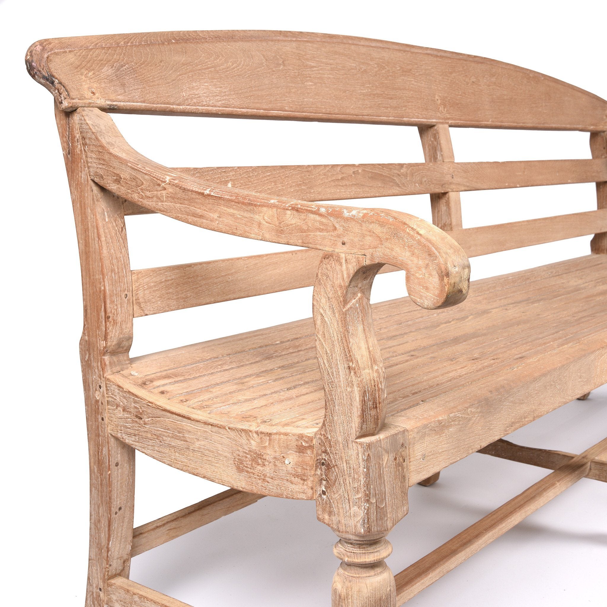 Regency Anglo Indian Teak Bench - Ca 1900 | Indigo Antiques