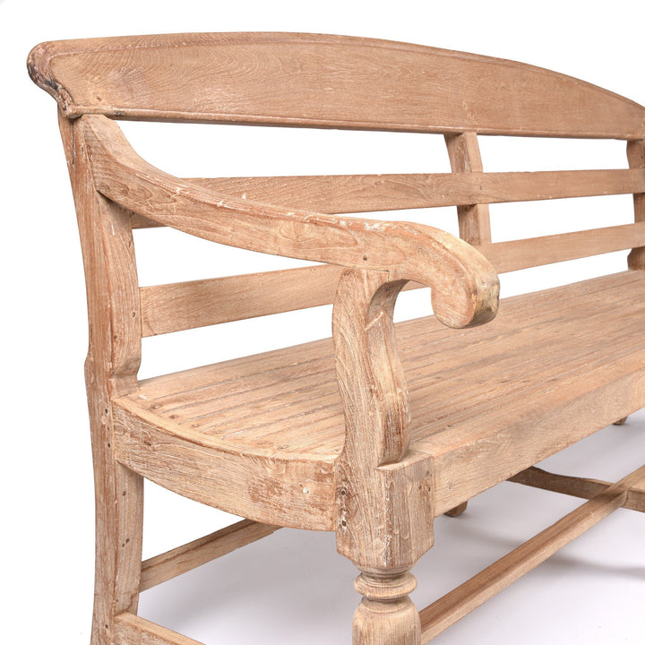 Regency Anglo Indian Teak Bench - Ca 1900 | Indigo Antiques