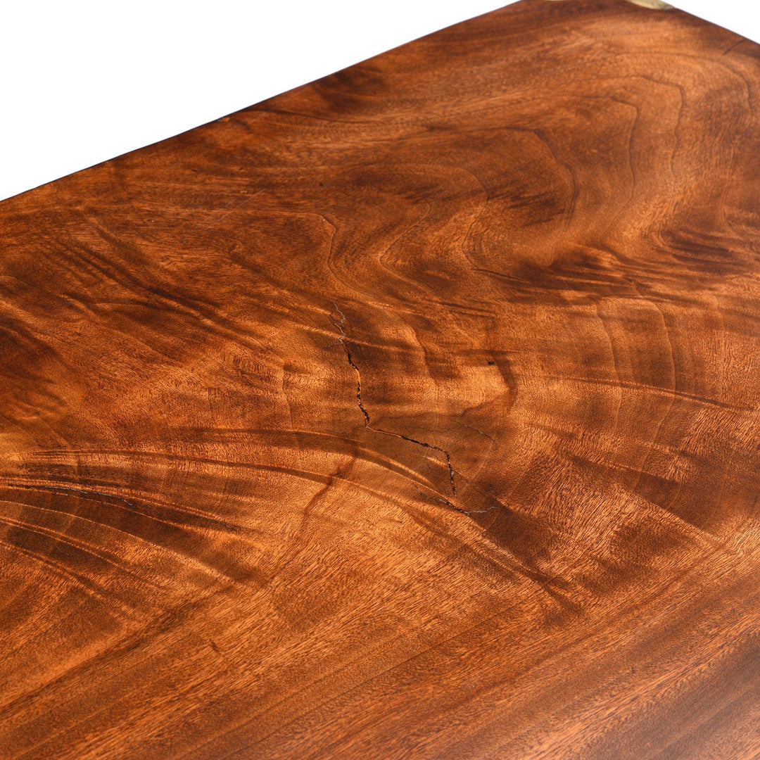 Surface Wood Detail From Chinese Export Secretaire Campaign Chest - Ca 1865 | Indigo Antiques