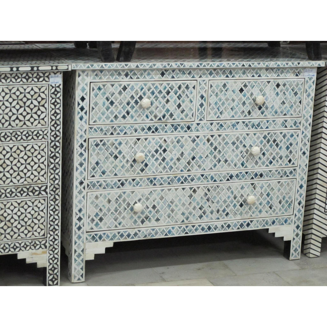 Indian Chest of Drawers - Bone Inlay | Indigo Oriental Antiques