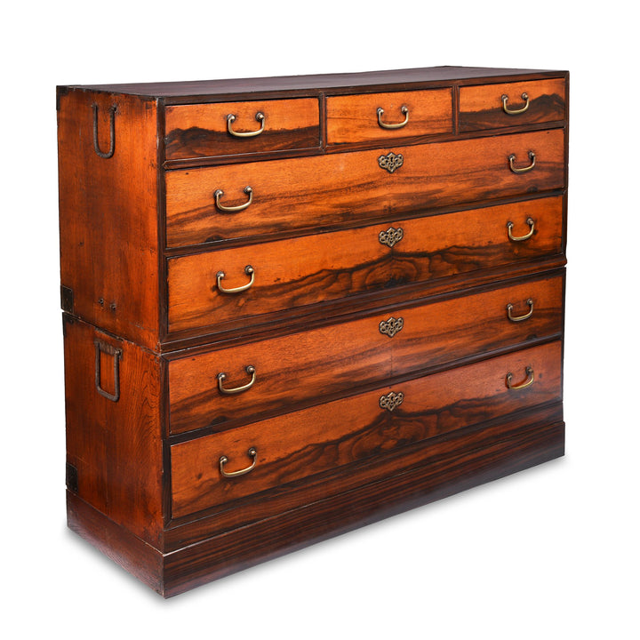Japanese Dansu Chest of Drawers - Cryptomeria and Persimmon - Ca 1930