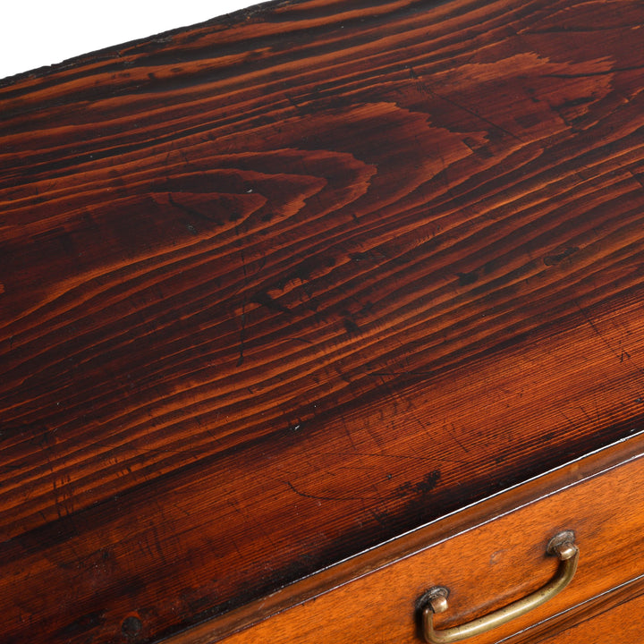 Japanese Dansu Chest of Drawers - Cryptomeria and Persimmon - Ca 1930