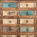 Painted Indian Reclaimed Teak Chest of Drawers