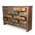 Painted Indian Reclaimed Teak Chest of Drawers