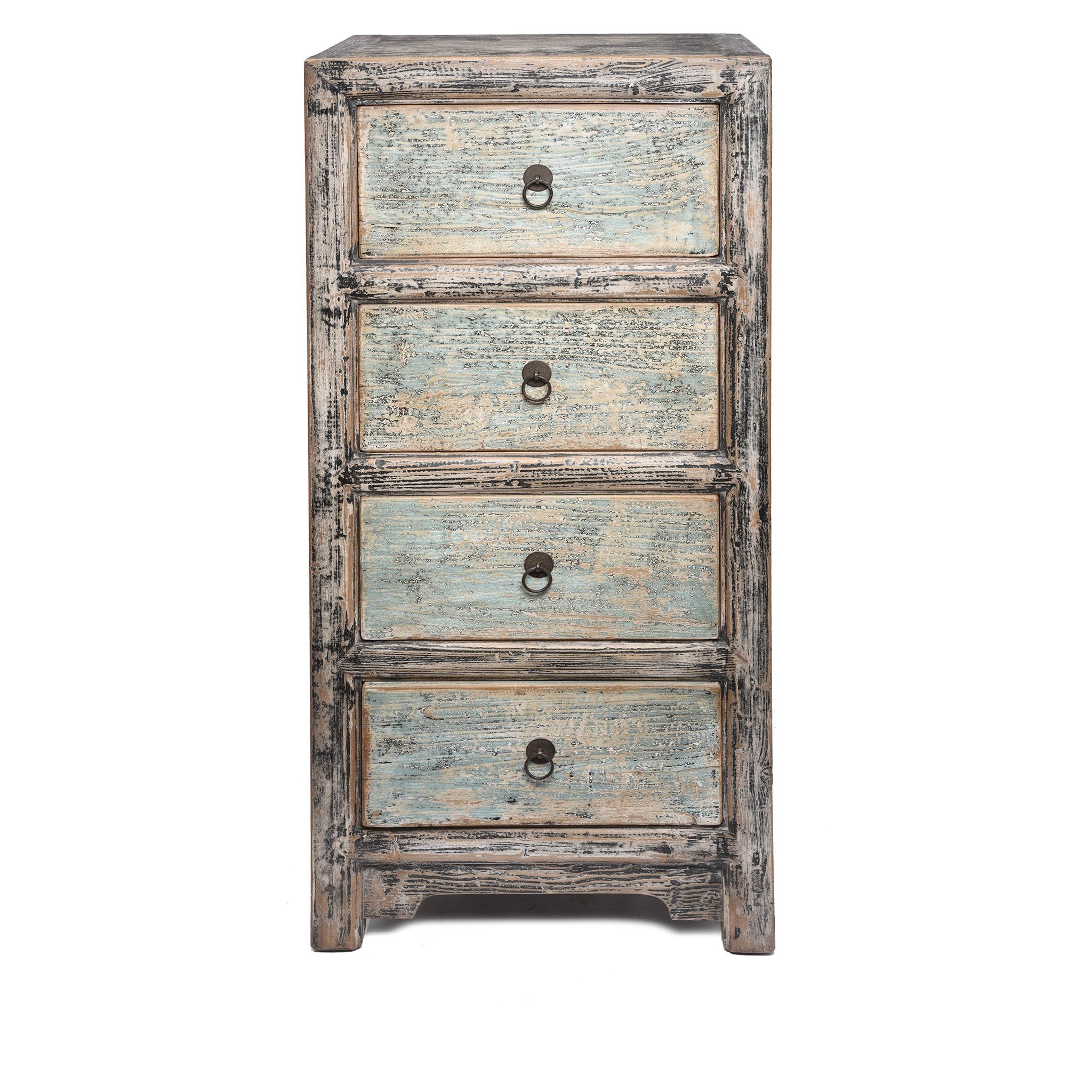 Painted Tallboy Chest of Drawers Indigo Antiques