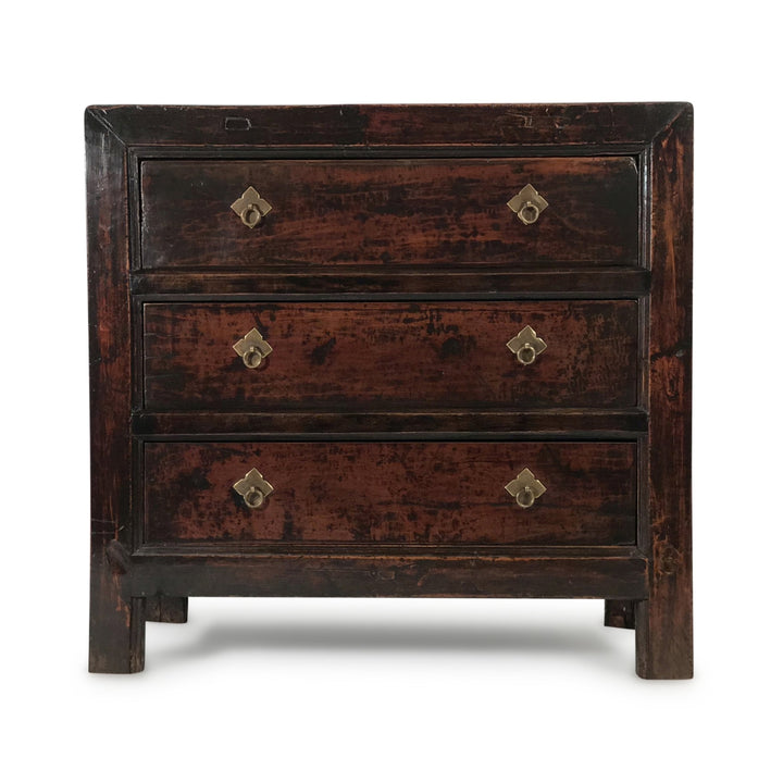 Walnut 3 Drawer Chest Of Drawers from Gansu - 19thC | Indigo Oriental Antiques
