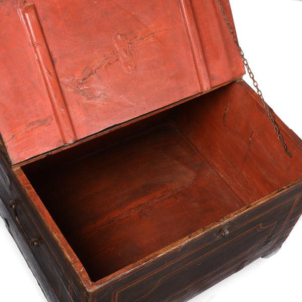 Antique Painted Indian Chest from Bikaner - 19thC