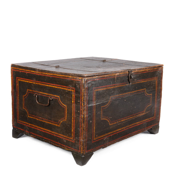 Antique Painted Indian Chest from Bikaner - 19thC