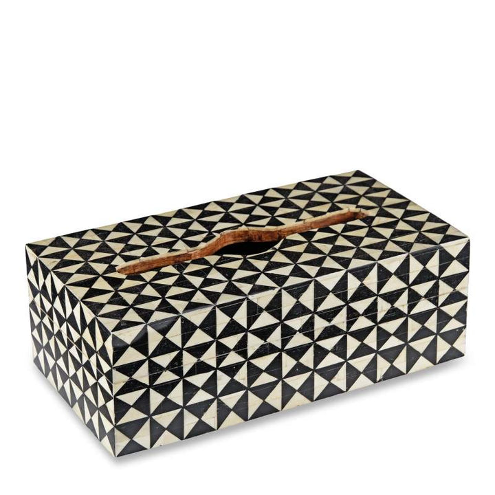 Bone & Resin Inlay Tissue Box From Rajasthan
