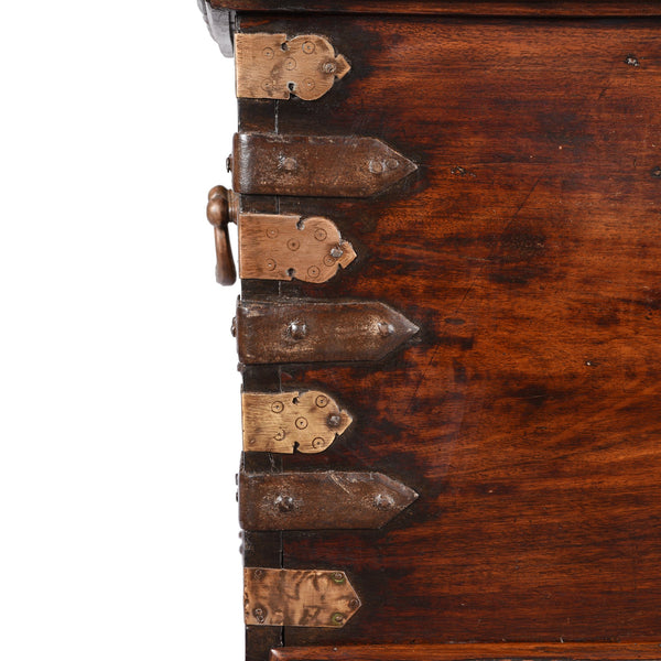 Brass Bound Rosewood Chest from Kutch - 19thC