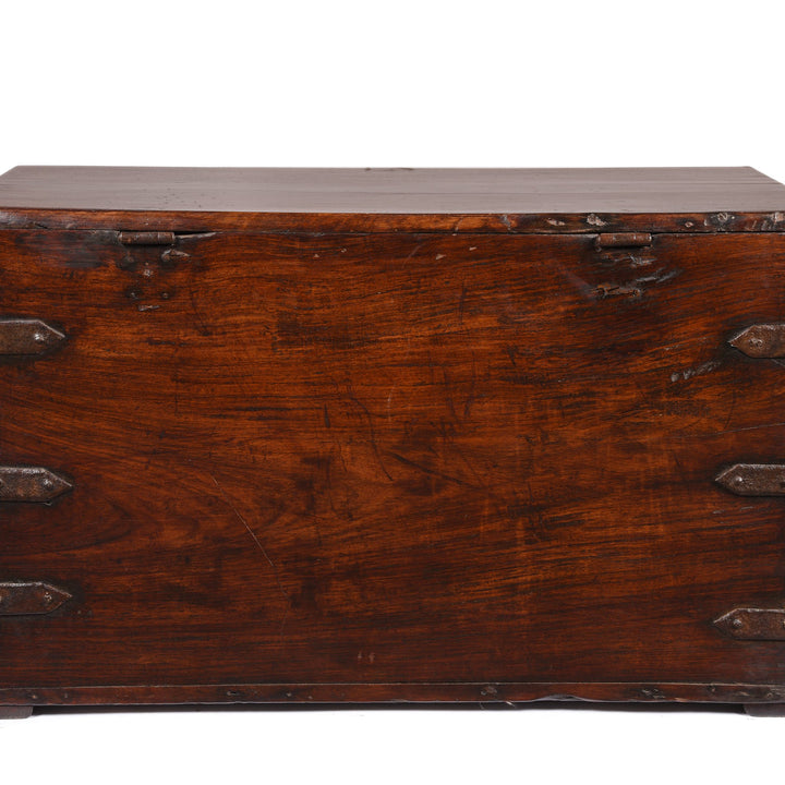 Brass Bound Rosewood Chest from Kutch - 19thC | Indigo Oriental Antiques
