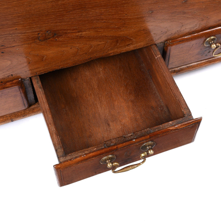 Draw Detail Of Brass Bound Teak Indian Military Chest, Rajasthan -19Thc| Indigo Antiques