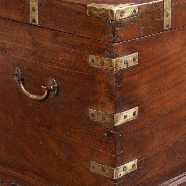 Brass Detailing From Brass Bound Teak Indian Military Chest, Rajasthan -19Thc | Indigo Antiques