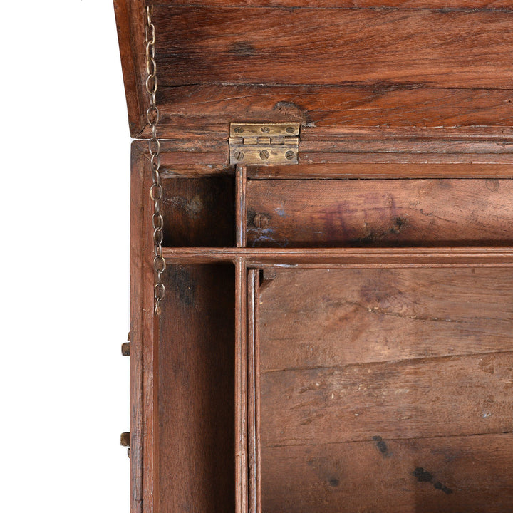 Interior Detail From Brass Bound Teak Indian Military Chest, Rajasthan -19Thc | Indigo Antiques