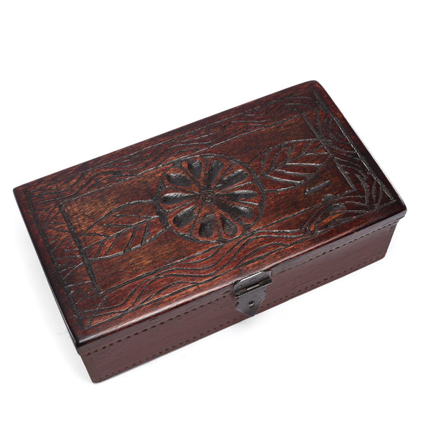 Carved Teak Box - From Rajasthan - Ca 90 Yrs Old