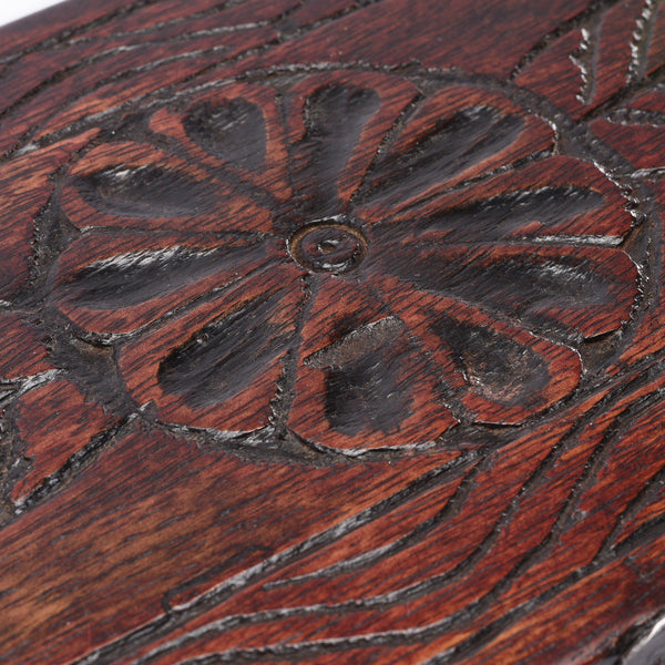 Carved Teak Box - From Rajasthan - Ca 90 Yrs Old