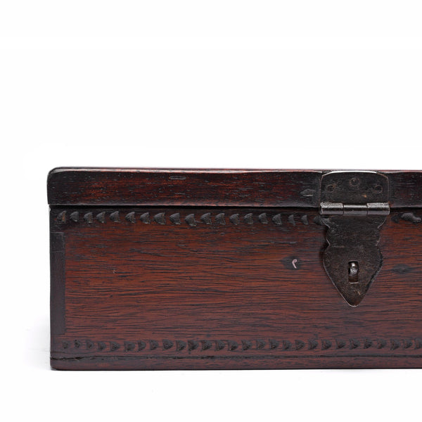 Carved Teak Box - From Rajasthan - Ca 90 Yrs Old