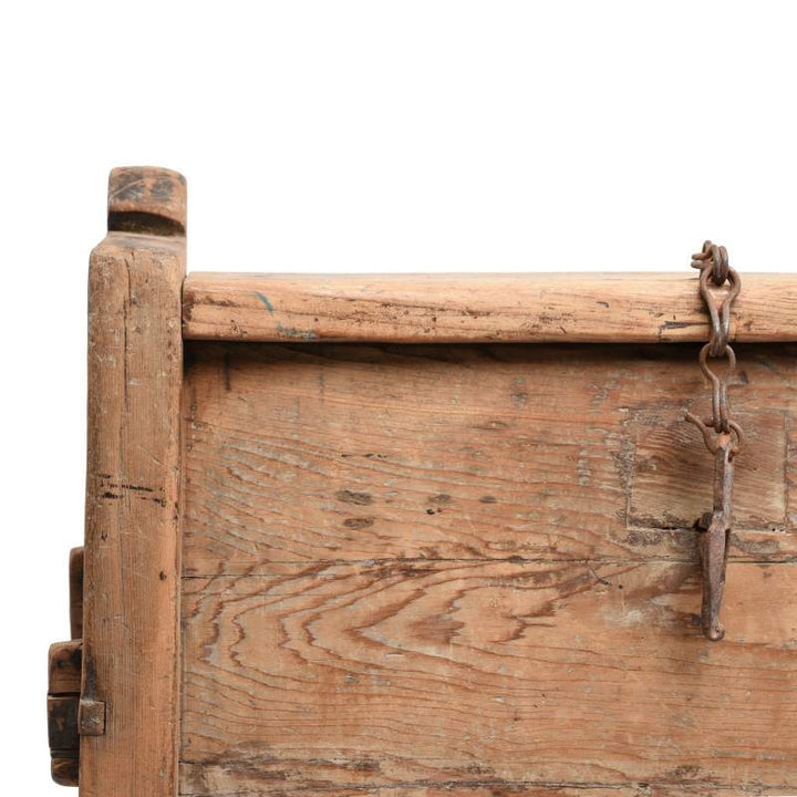 Detail from an Antique Carved Tribal Cedar Chest From The Kulu Valley - 19thC | Indigo Antiques