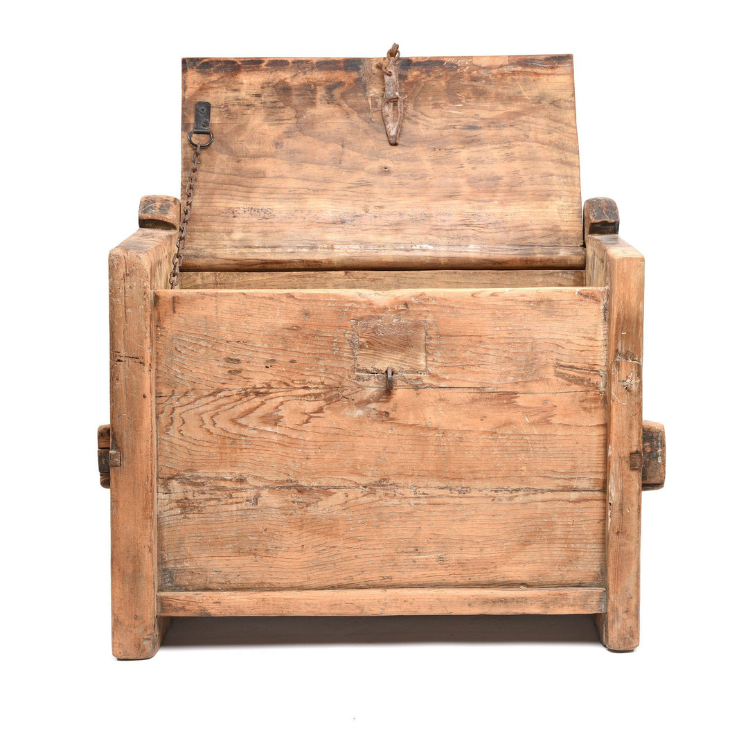 Open Detail from an Antique Carved Tribal Cedar Chest From The Kulu Valley - 19thC | Indigo Antiques