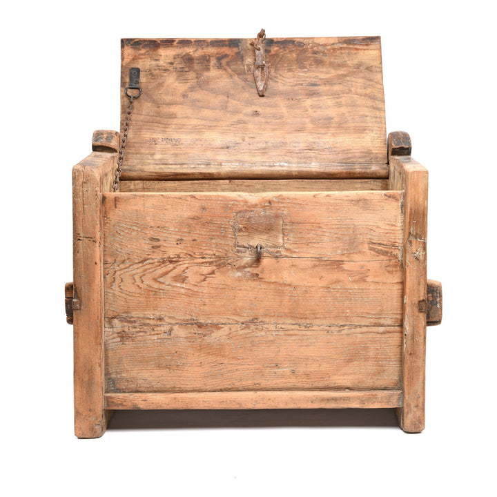 Open Detail from an Antique Carved Tribal Cedar Chest From The Kulu Valley - 19thC | Indigo Antiques