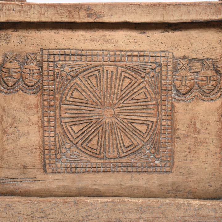 Antique Carved Tribal Cedar Chest From The Kulu Valley - 19thC | Indigo Antiques