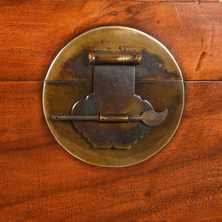 Lock Plate detail from a Chinese Camphor Trunk from Tianjin - 19thC | Indigo Antiques