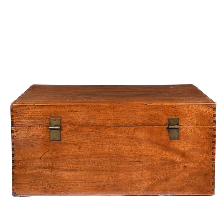 Rear view detail from a Antique Chinese Camphor Trunk from Tianjin - 19thC | Indigo Antiques