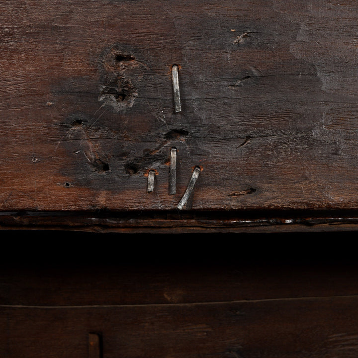 Detail Of Iron Bound Teak Chest - 19thC - From Gujarat | Indigo Antiques