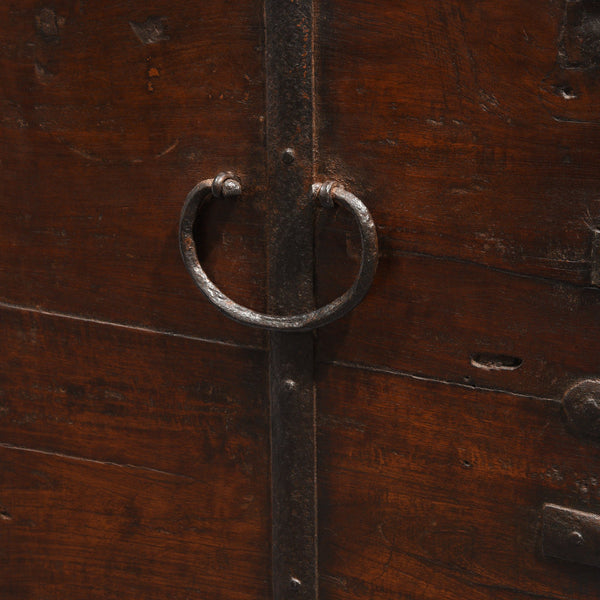 Iron Bound Teak Chest - 19thC - From Gujarat