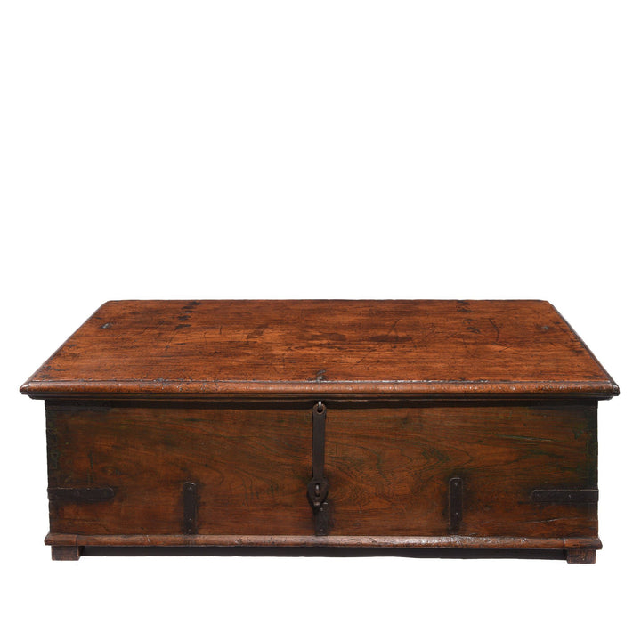Indian Iron Bound Teak Chest From Gujarat - 19thC | Indigo Antiques
